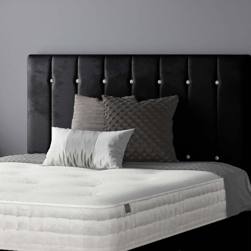 New Fairfield Divan Bed Base, Black, Super King (6'), No Drawers
