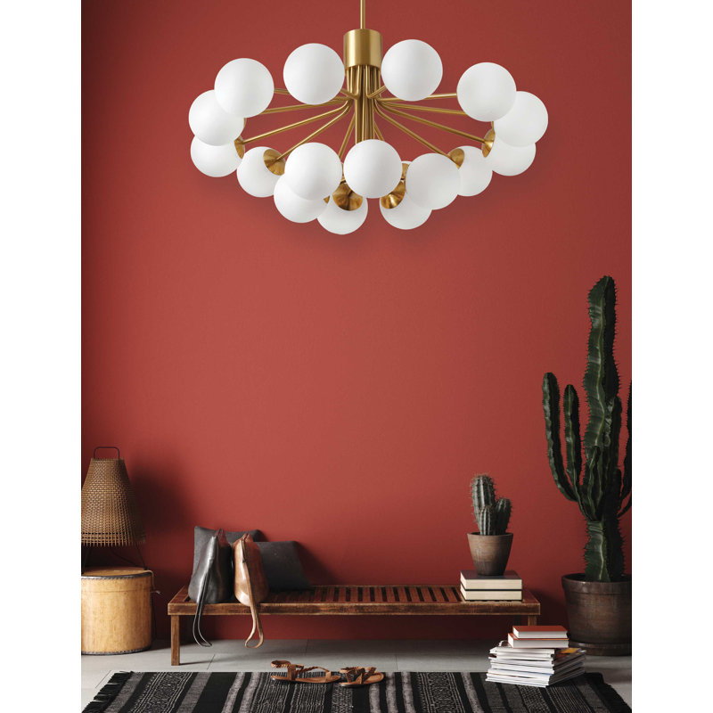 Aleyna 18 - Light Dimmable Chandelier, Aged Brass