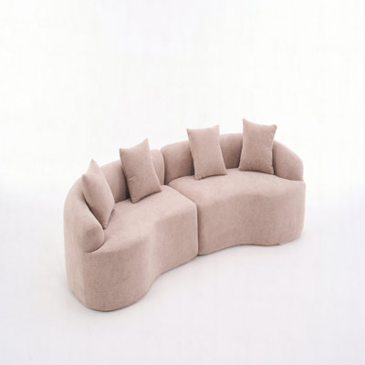 Canapé Boneless 4 places avec 30D, 60 épaisseurs, 60 coussins pour le salon, canapé-lit modulaire pour appartement Homeess, 4 coussins pour le salon, canapé-lit modulaire pour appartement