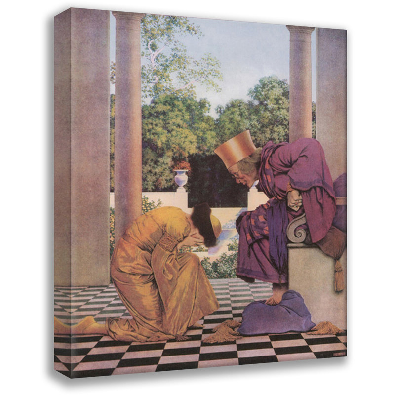 «Lady Ursula» par Maxfield Parrish, toile tendue avec châssis, H 24 po x l 17 po