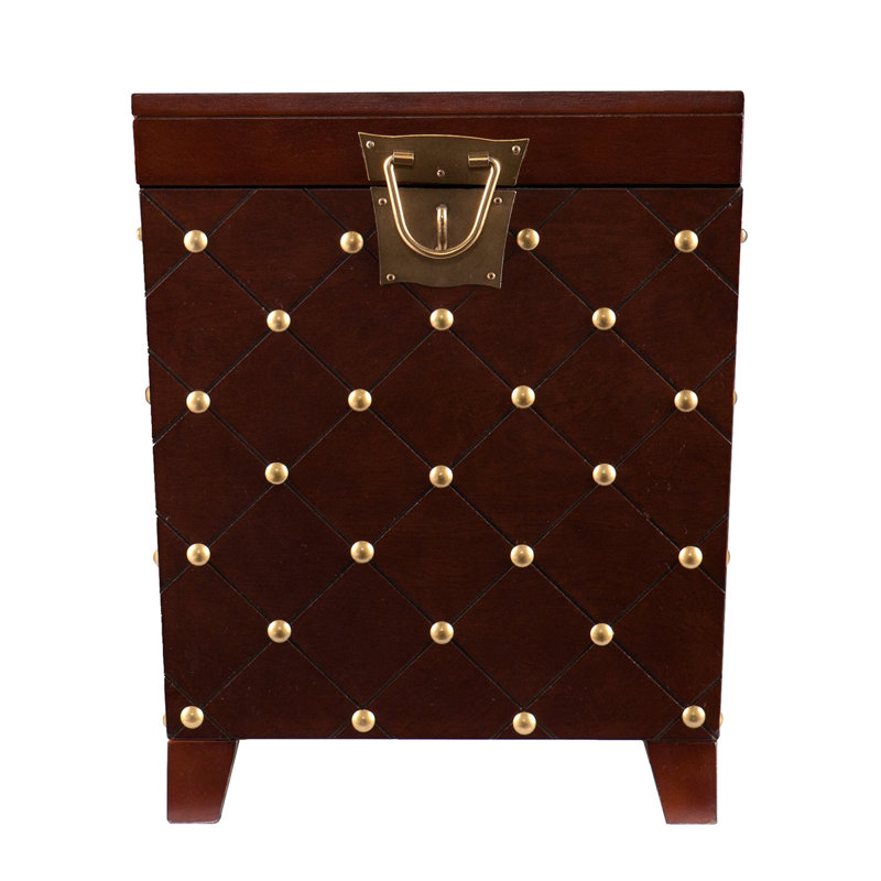 Nailhead End Table Trunk - Espresso