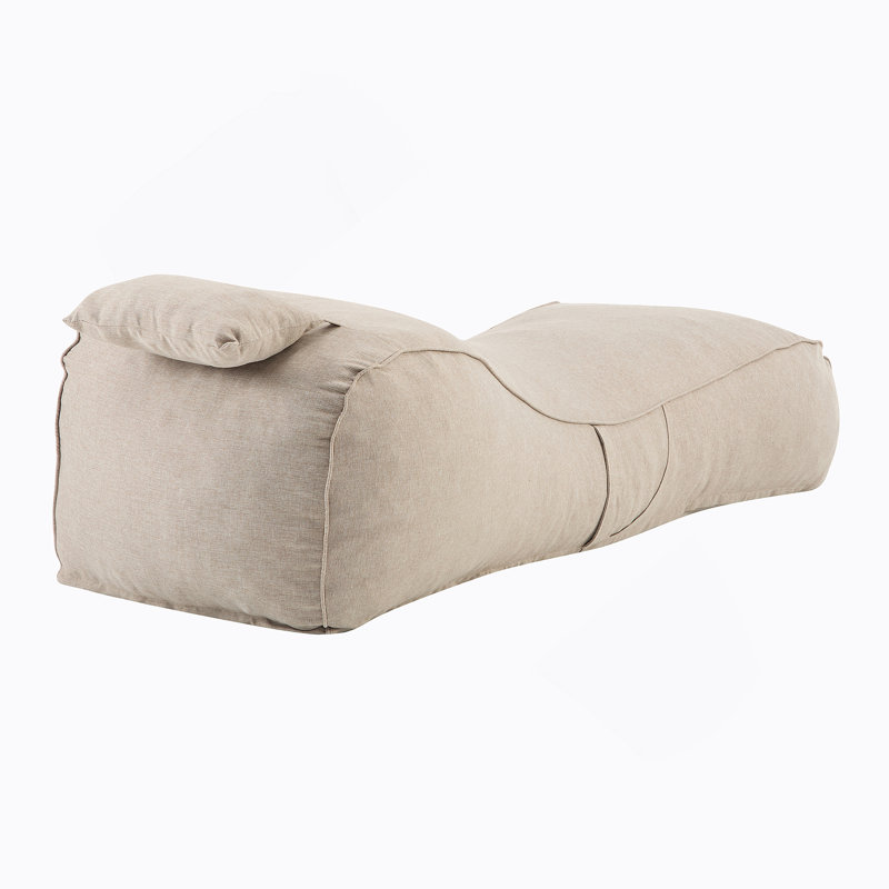 Fauteuil à billes d'extérieur, beige foncé