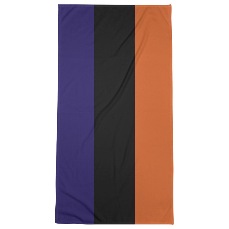 Lightweight Bath Towel, Purple/Black/Orange