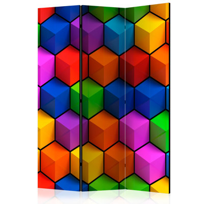 Room Divider - Colorful Geometric Boxes II [Room Dividers]