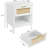 Salome 1 - Drawer Nightstand Accent End Table Side Tables with Open Storage Shelf