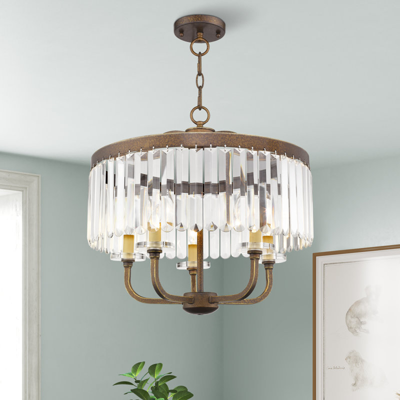 Lustre tambour 5 lumières Caroline