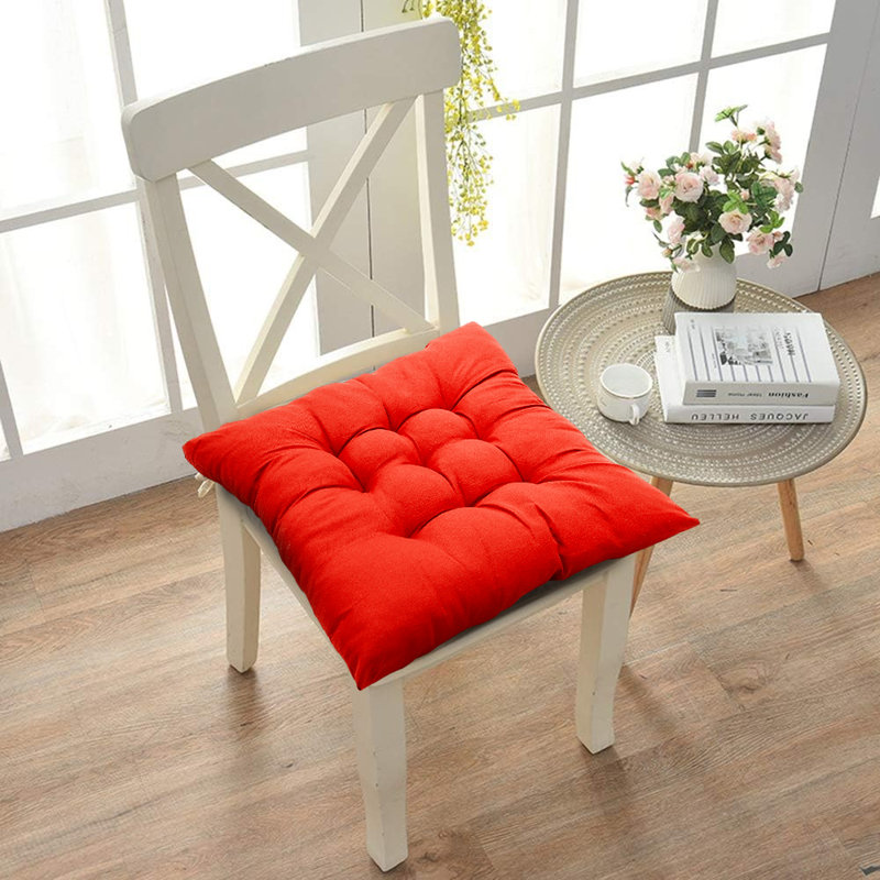 4Pcs Soft Thicken Tatami Seat Cushion, Red