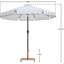 Ensemble de parasol en aluminium avec passepoil Amalfi