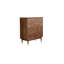Armoire décorative moderne en bois massif noyer noir pour chambre à coucher