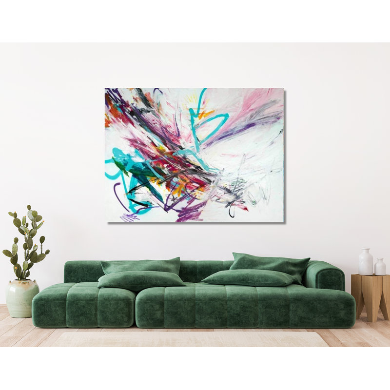 Abstract Print by John Beard, 30" H x 40" D x 1.75" D, Black Framed Canvas