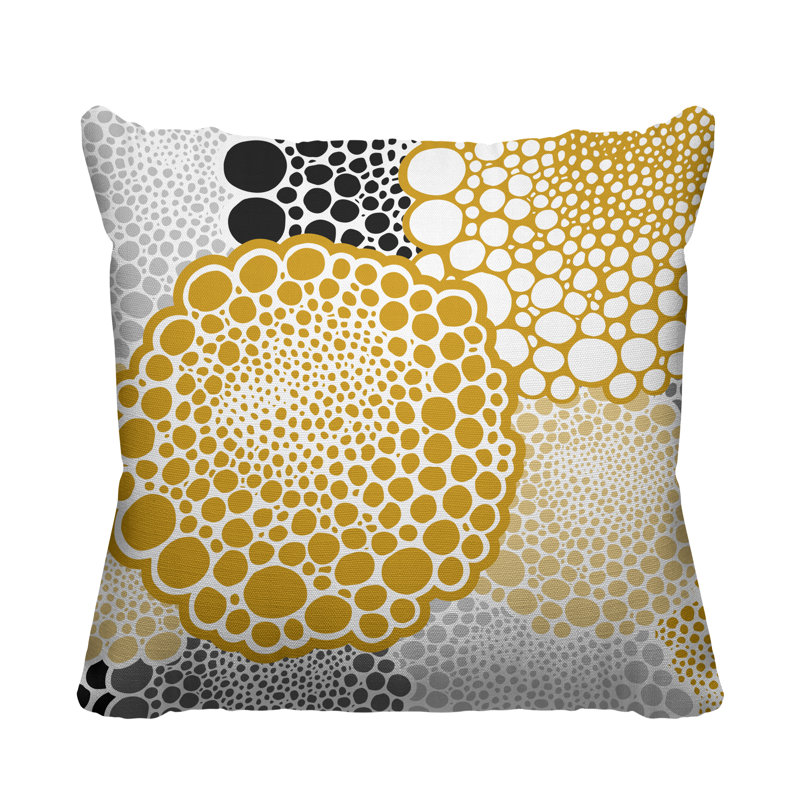 Coussin Bryony, Jaune, L 19 po x H 19 po