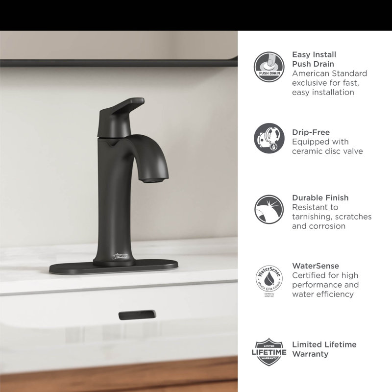 Becklow Single-handle Bathroom Faucet with Drain Assembly, Brushed Nickel