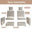 Canapé modulaire en velours 3 places Sadettin-2142641417
