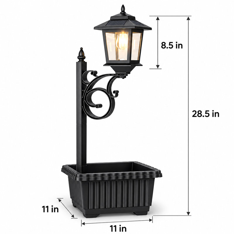 Stained Glass Post Lantern