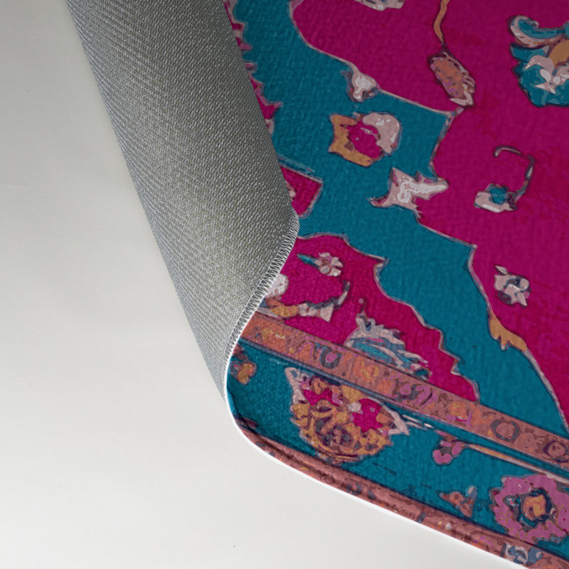Tapis d'intérieur et d'extérieur mauve Tabriz, Rectangulaire 3 pi x 5 pi