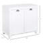 Tilt-Out Laundry Sorter Bathroom Cabinet, White