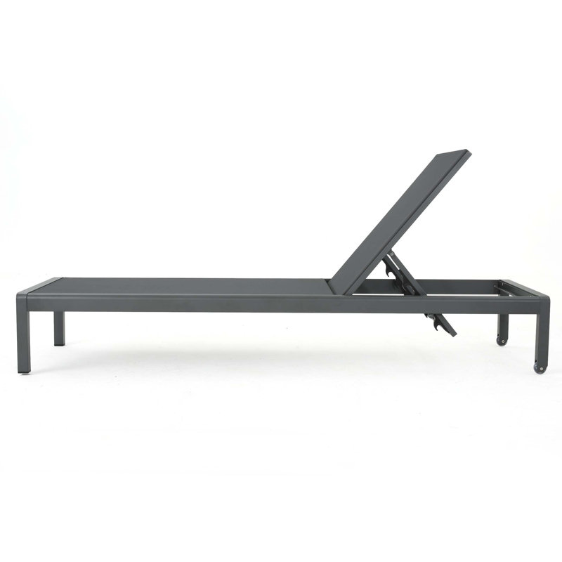 Chaise longue tendance pour l'extérieur, Gris, 1