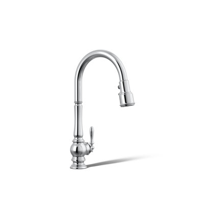 Artifacts Touchless Pull Down Kitchen Sink Faucet with Three-Function Sprayhead