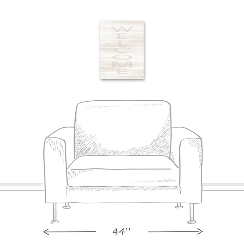Welcome Coastal - Pas de reproduction sur toile, H 16 po x l 12 po x P 1,25 po