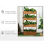 Outsunny 80cm x 45cm x 142cm 4-Tier Raised Garden Bed Planter Box, Orange