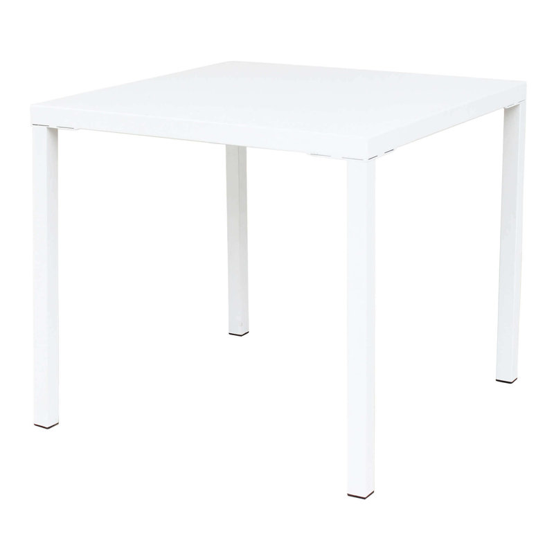 Garvyn Square Metal Extendable Outdoor Dining Table , 80cm cm W 80cm cm D, White