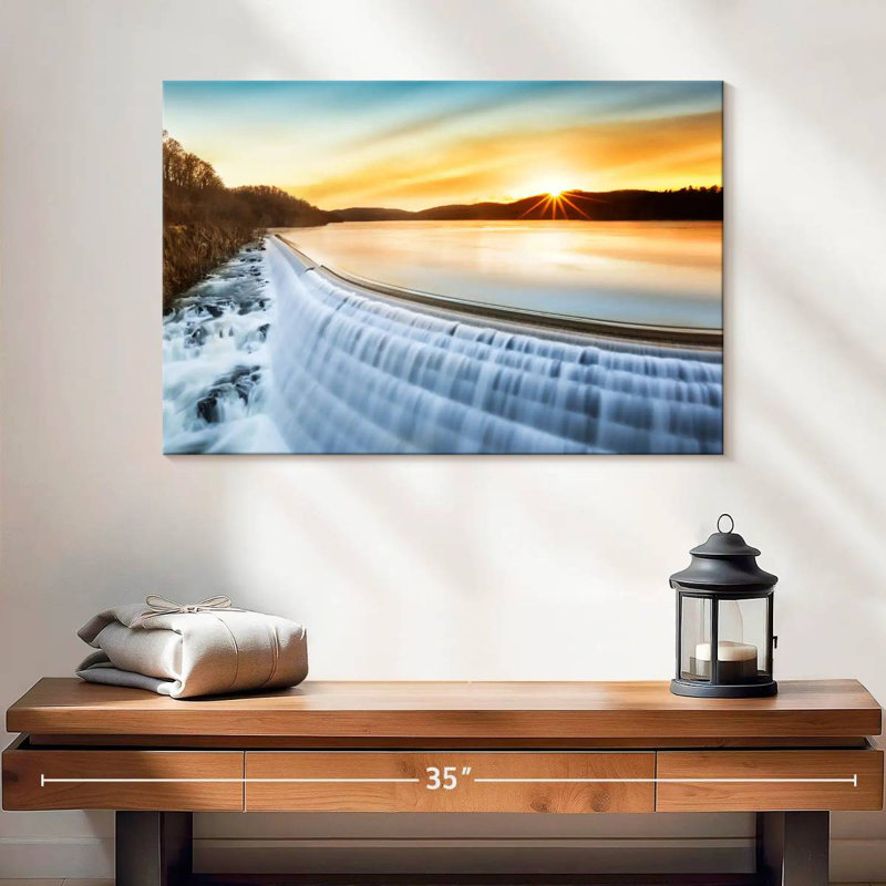 Lilie Sunrise Over Croton Dam, 16" H x 24" W