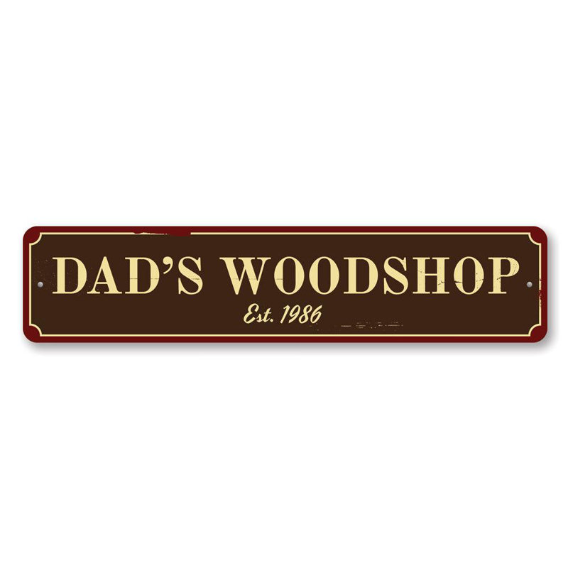 Plaque Dad's, H 4 po x l 18 po x P 0,04 po, Oui