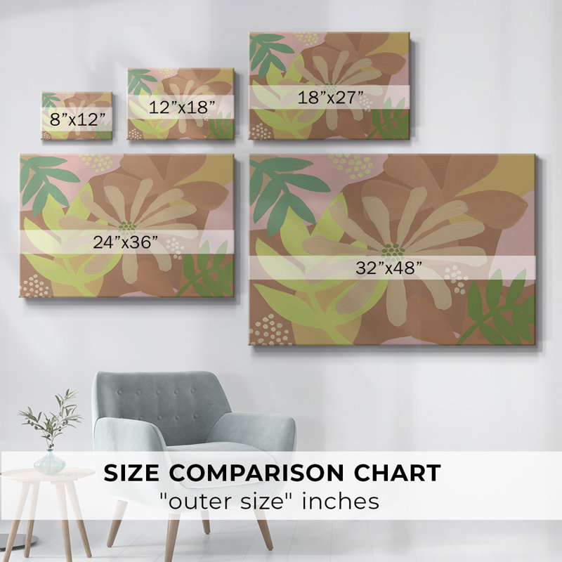 Toile tendue neutre Neutral Blooms II-Gallery, H 12 po x l 18 po