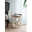 Grande table d'appoint 23 po blanche vieillie