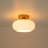 1-Light White Glass Semi Flush Mount-1592773664