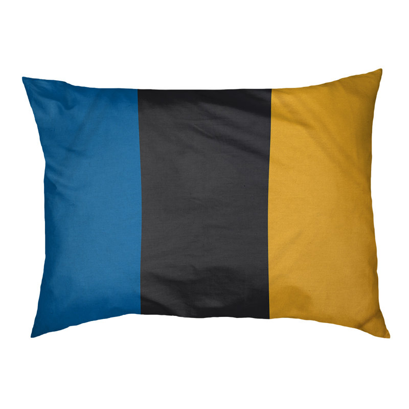 Coussin Golden State, Moyen (l 28 po x P 18 po x H 9,5 po), Bleu royal / ardoise / jaune doré californien