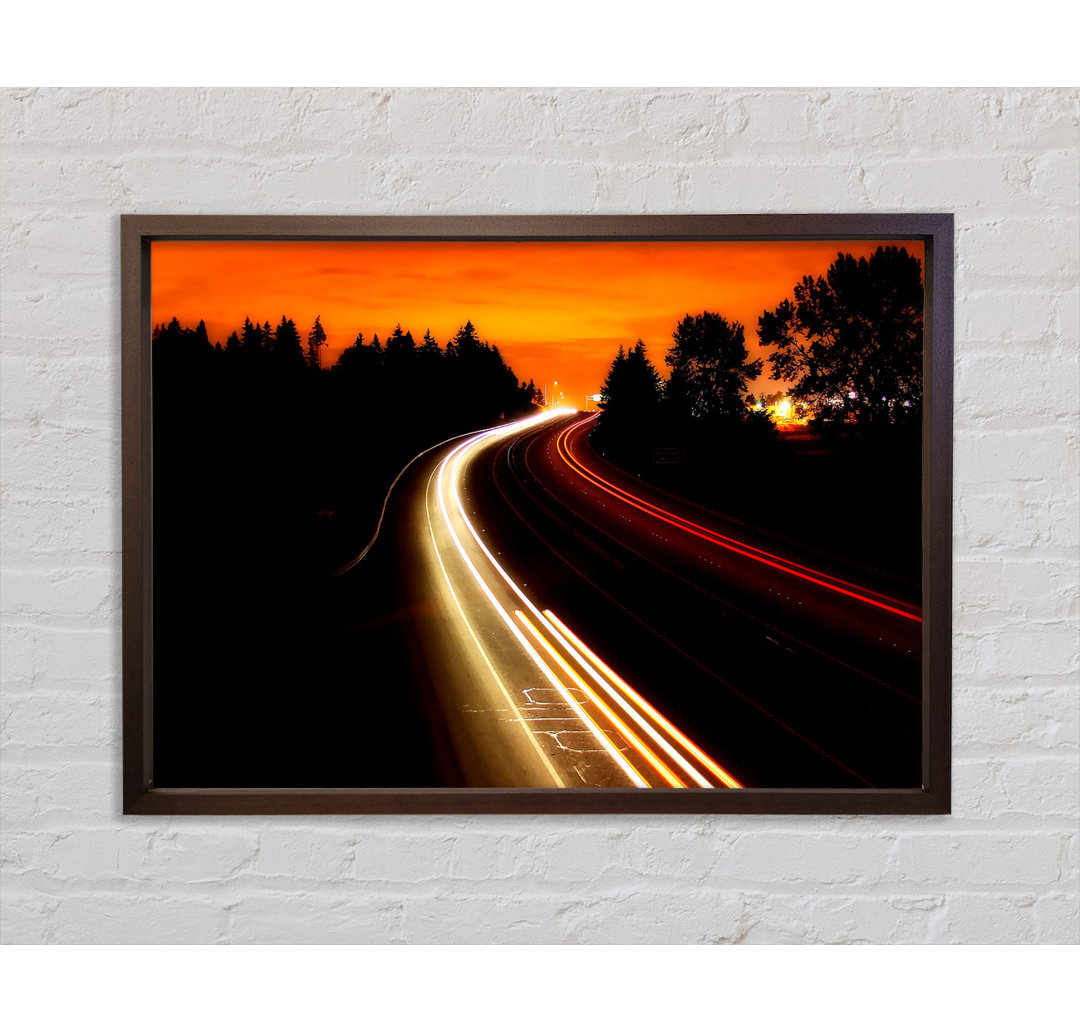 Interstate Highway - Einzelner Bilderrahmen Kunstdrucke auf Leinwand