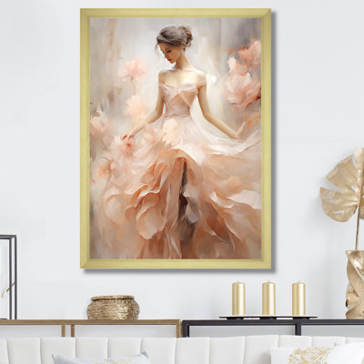 «Peach Classical Carnation mouvements», reproduction sur toile