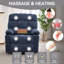 Fauteuil inclinable électrique chauffant et massant, pivotant en métal et tissu chenille pour maison moderne