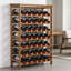Support à vin 42 bouteilles en bambou, étagère de rangement de vin autoportante à 7 niveaux avec plateau de table, pour bar de salle à manger de cuisine-129879932