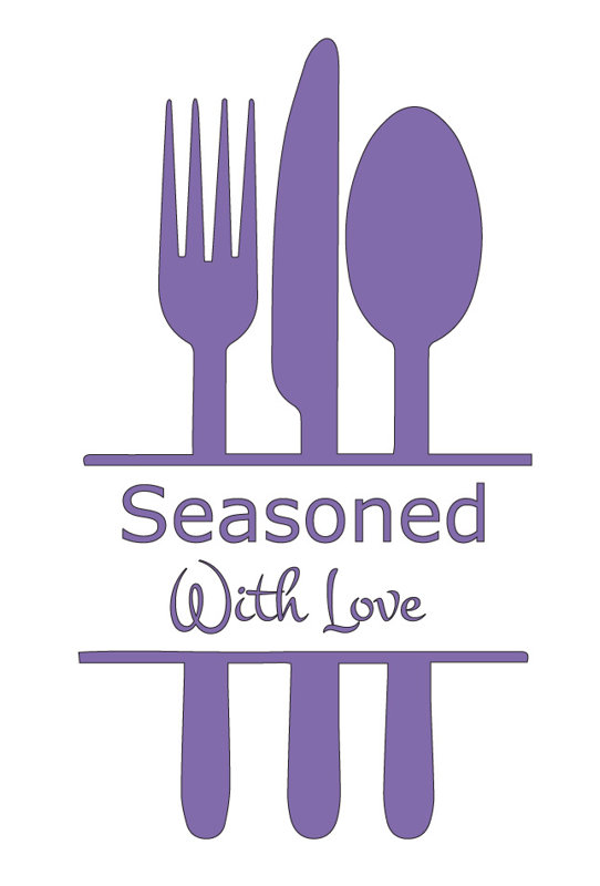 Décalcomanie murale cuisine avec amour, H 24 po x l 14 po x P 0,01 po, Lavande