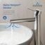 Robinet de lavabo vasque haut à un trou avec finition chromée Blossom - Robinet de meuble-lavabo moderne en laiton massif avec poignée simple et tuyau d'alimentation en eau-26720411