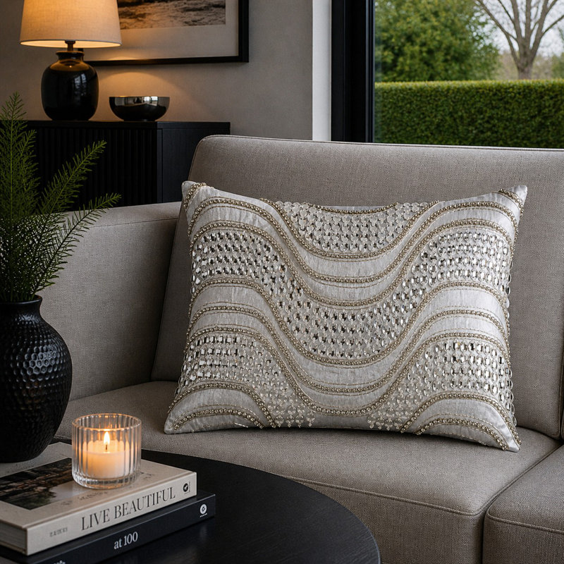 Coussin Noelle, Silver