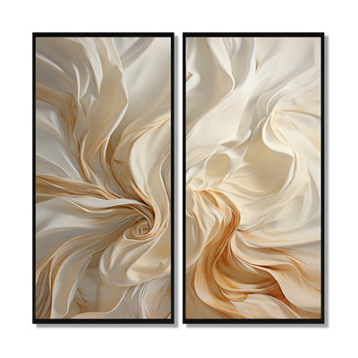 «White and Gold Champagne Flow - Champagne, art mural sur toile, ensemble d'art mural encadré beige alimentaire