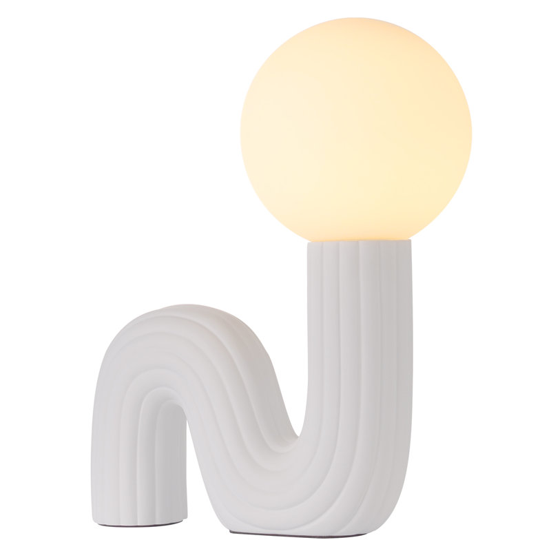 Modern Resion Table lamp Bedroom Study, White