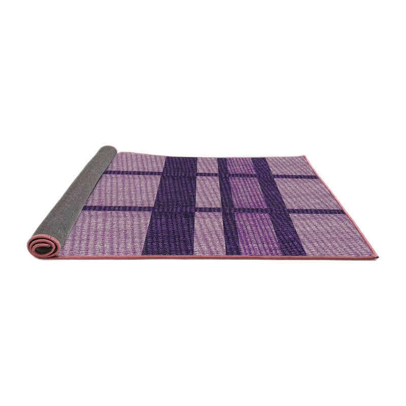 Tapis de zone mauve à motifs, Rond 5 pi