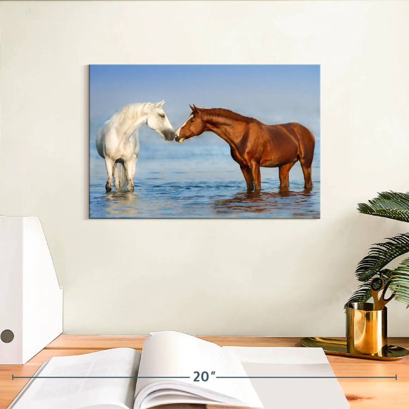 Brampt Beach Horses, 8" H x 12" W