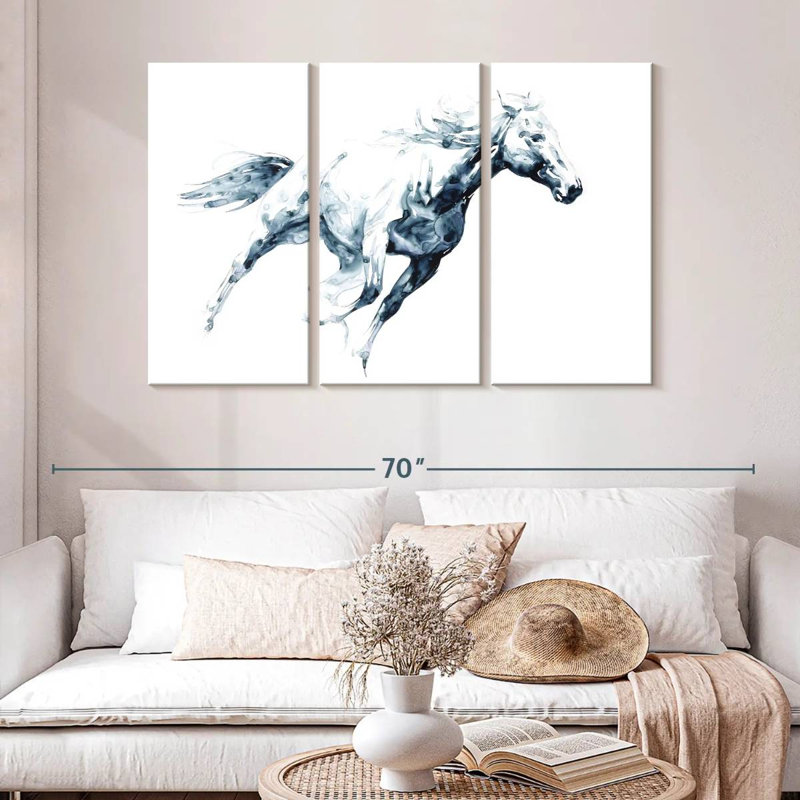 Brampt Sapphire Gallop I, 32" H x 50" W