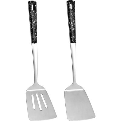 Ensemble de 2 spatules en acier inoxydable