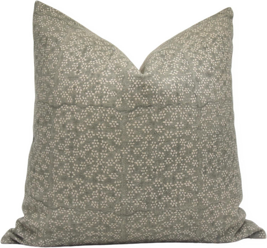 Floral Linen Indoor/Outdoor Pillow Cover Fabdivine 