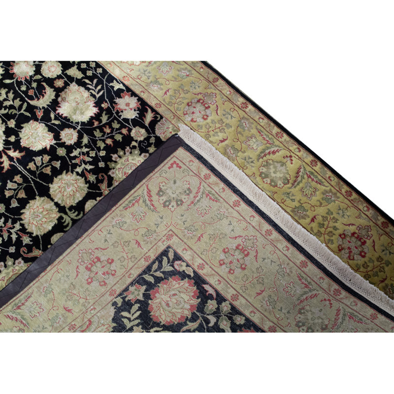 Hand Woven Silk and Wool Area Rug