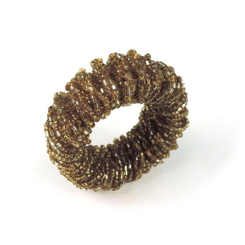 Polished Iron Napkin Ring, Gold
