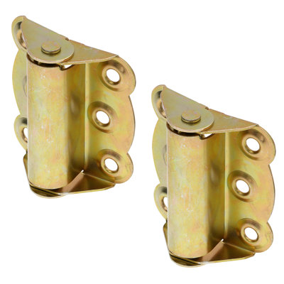 Ensemble de charnières à fermeture automatique pour porte et moustiquaire Prime-Line 2-3 / 4 po avec vis, laiton plaqué (paquet de 2)