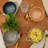 Gibson Elite Saville Court Soup and Salad Bowls Set of 4, 6 Inch Ceramic Cereal Bowls