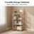 4-Tier Shelf For Indoor,Rustic Wood Bookcase Shelf With Metal Frame,Rustic Storage Rack With Open Shelves For Living Room Bedroom And Balcony ( White )